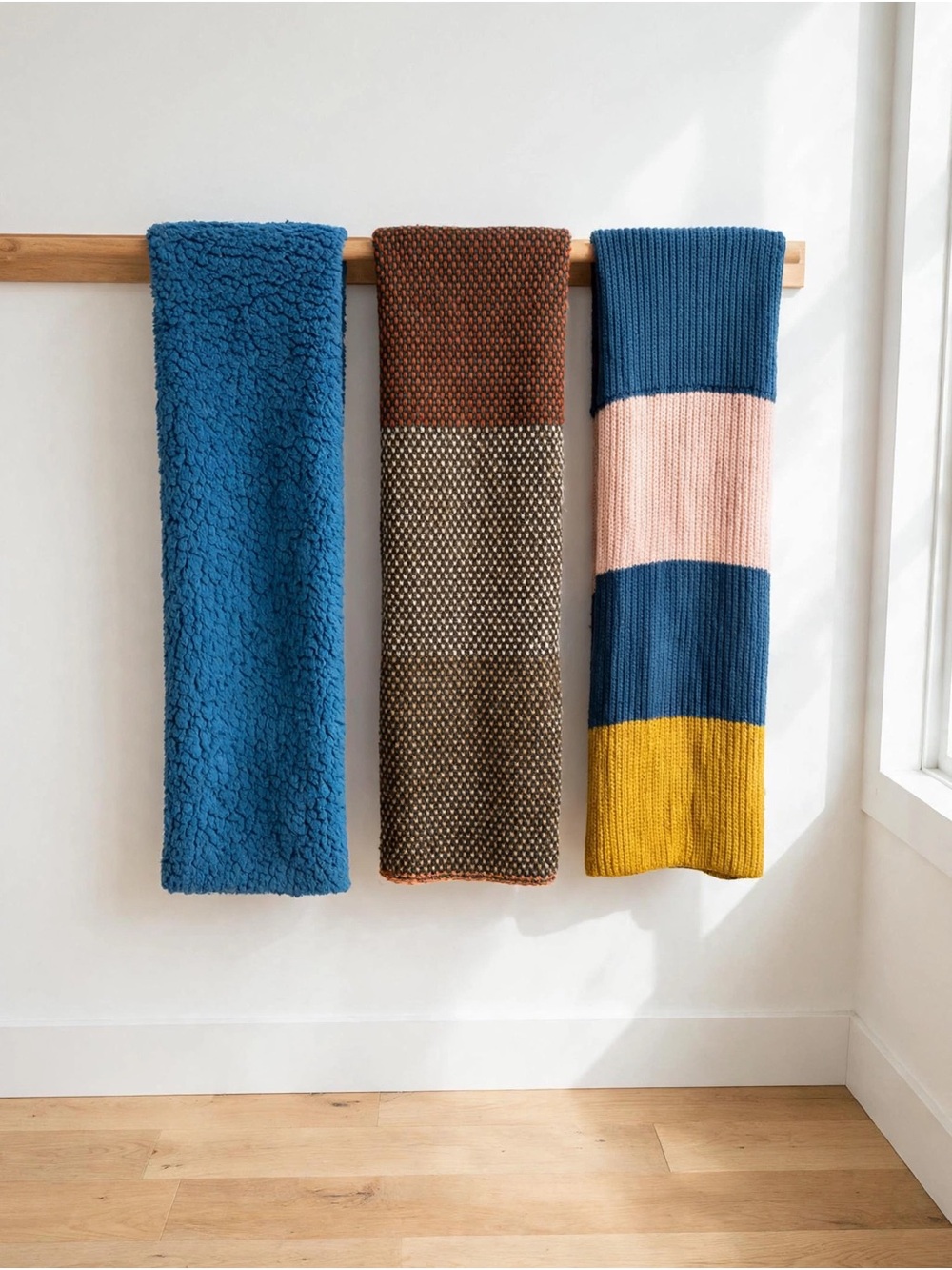 3 lot of Cozy large reversable barrel   scarves for winter 🥶